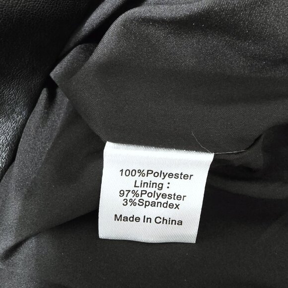 New! Tuckernuck - M - Black Leather Clifton Mini Dress - Picture 13 of 13